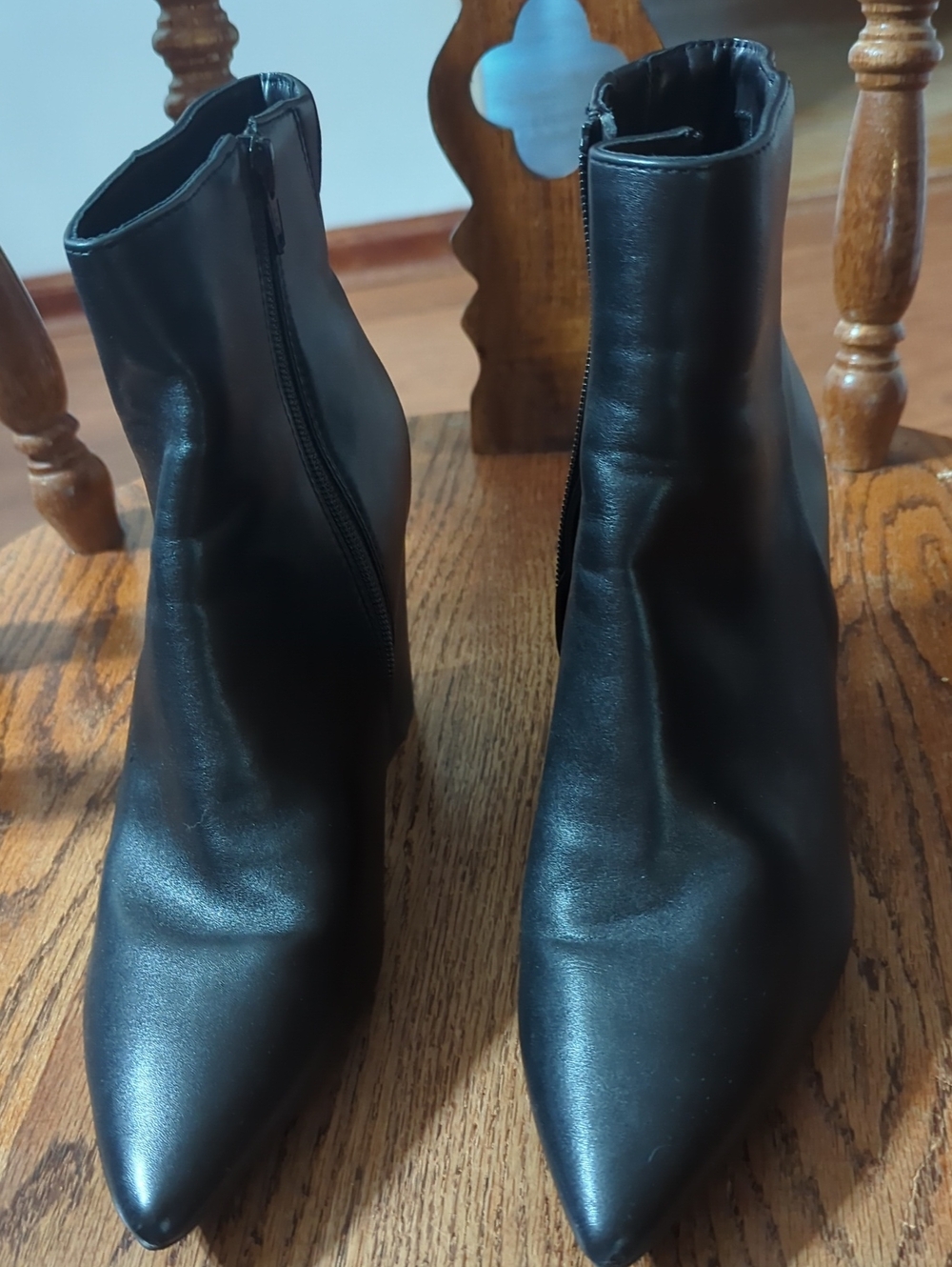 Target Black Pointed Toe Ankle Booties with Side Zip